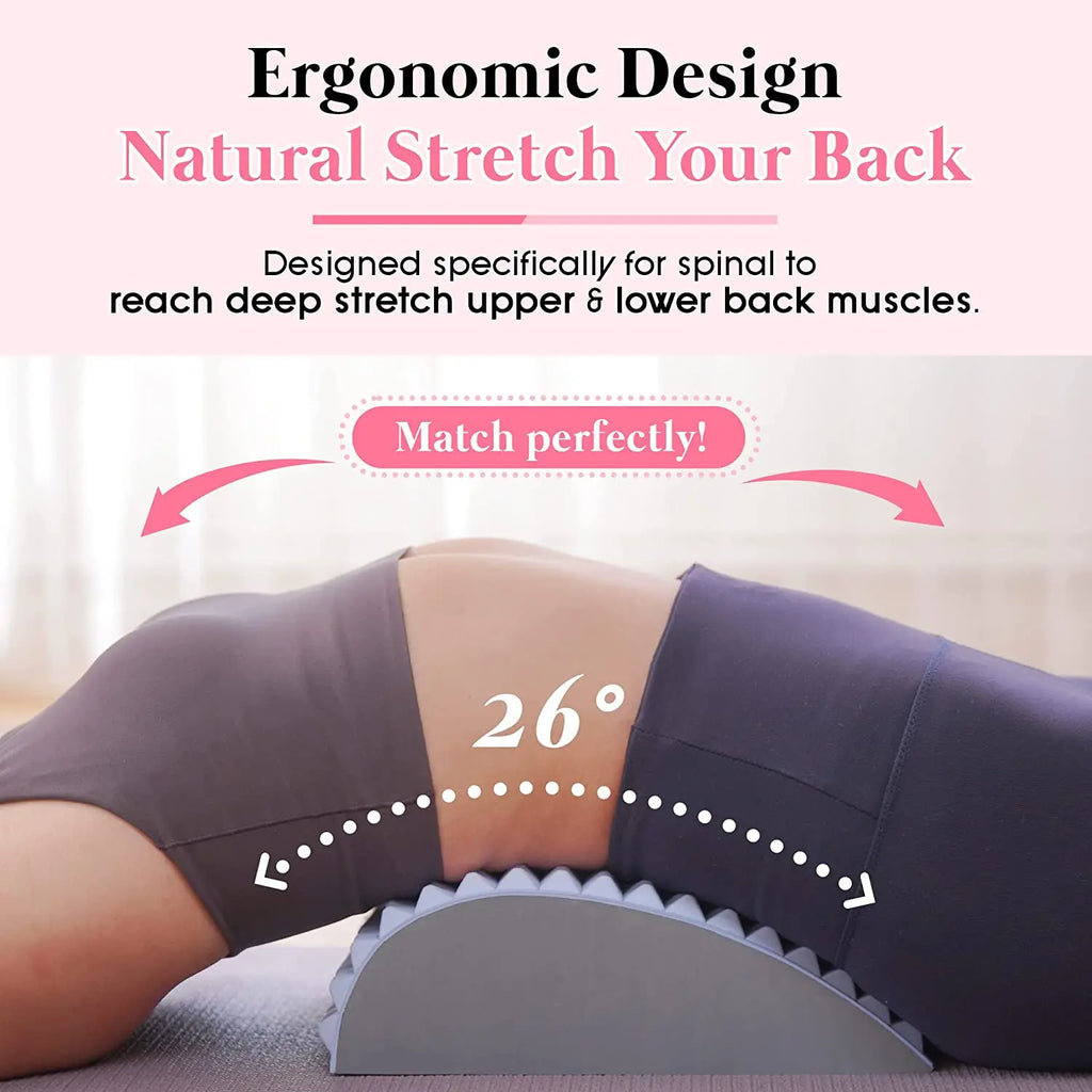 Back Relief Stretcher Pillow – Lumbar Support for Pain & Posture