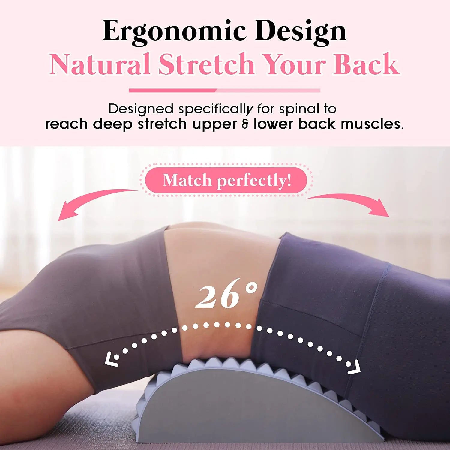Back Relief Stretcher Pillow – Lumbar Support for Pain & Posture