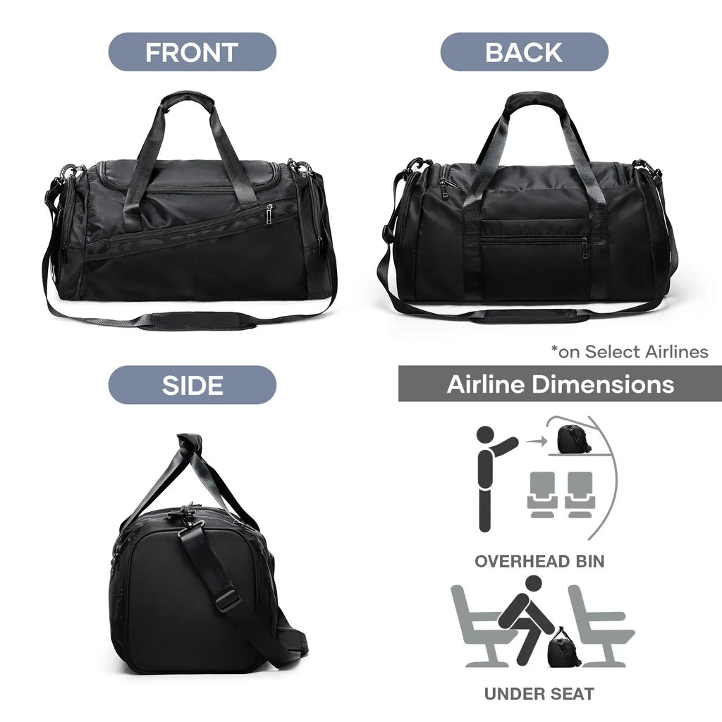 Gym and Travel Duffel Bag with Shoes Compartment