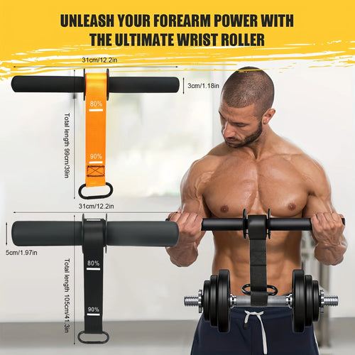 Adjustable Forearm Wrist Roller – Heavy Duty Grip Strength Trainer