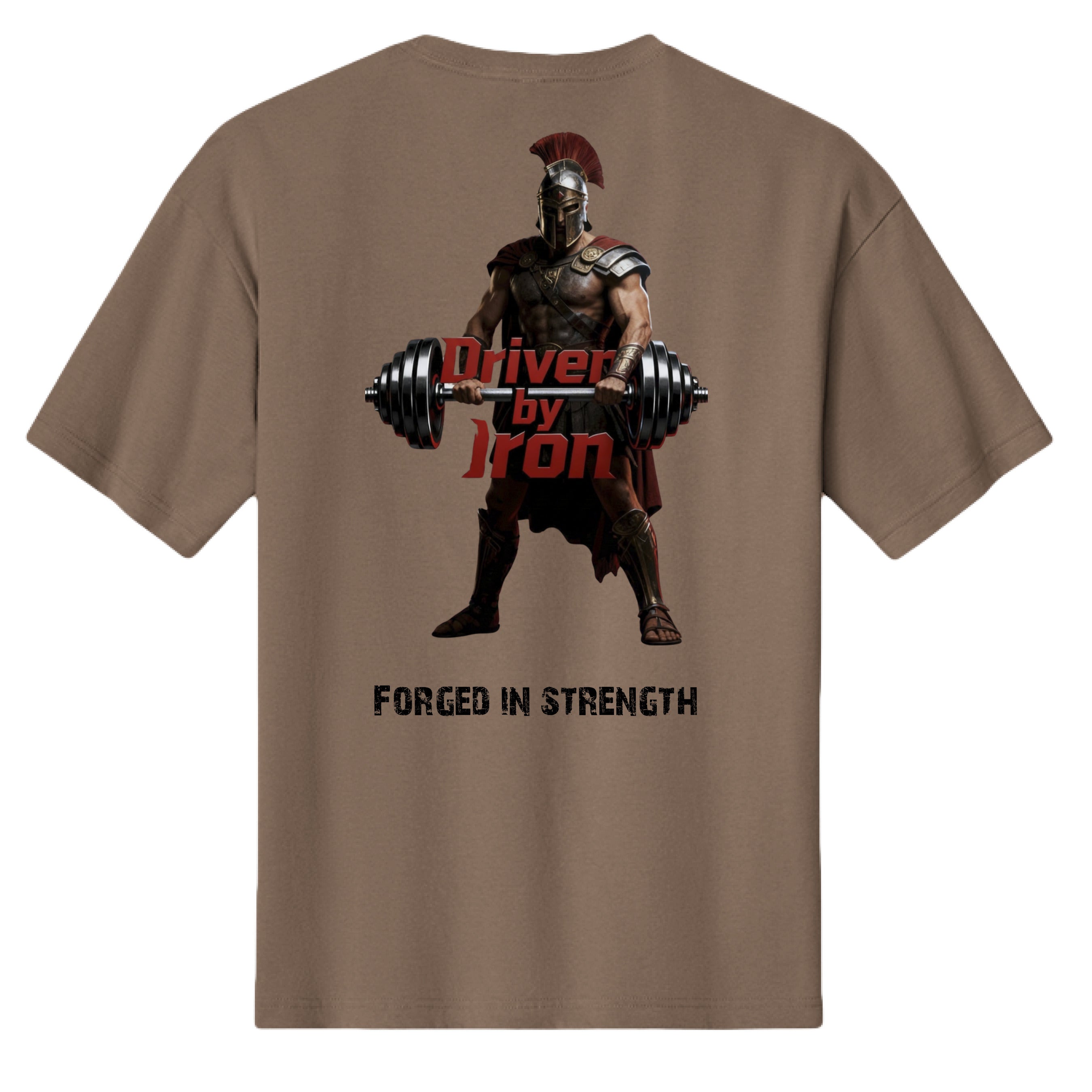 Knight Pump Cover back design by Driven By Iron oversized gym hoodie pump cover for bodybuilding, weightlifting, and gym lifestyle.