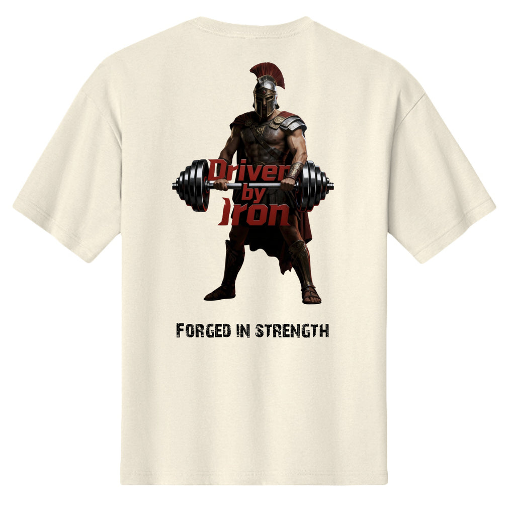 Knight Pump Cover back design by Driven By Iron oversized gym hoodie pump cover for bodybuilding, weightlifting, and gym lifestyle.