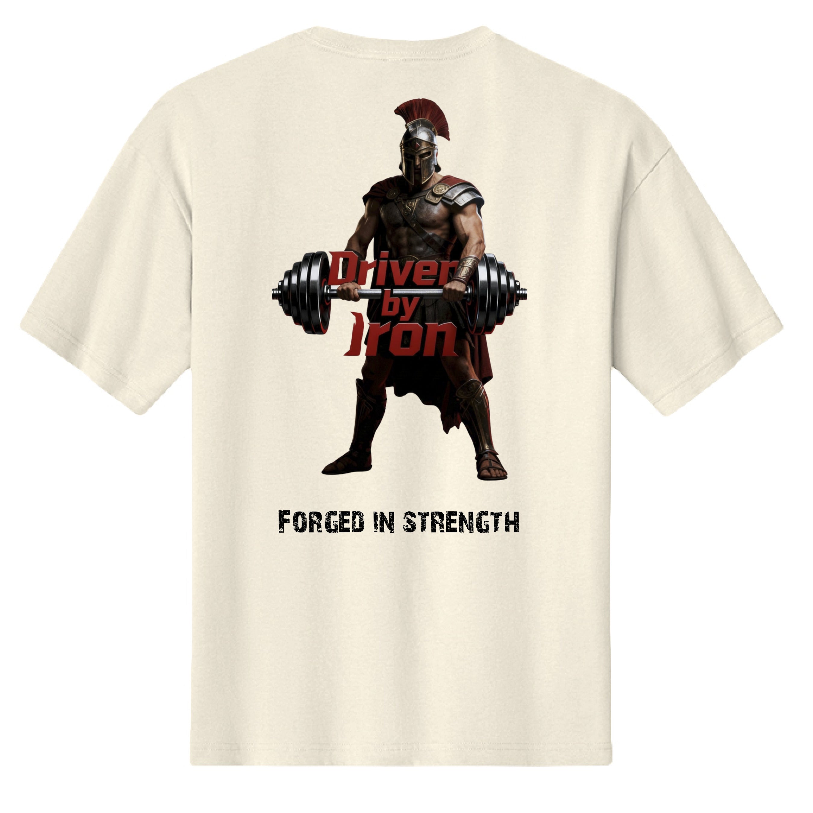 Knight Pump Cover back design by Driven By Iron oversized gym hoodie pump cover for bodybuilding, weightlifting, and gym lifestyle.